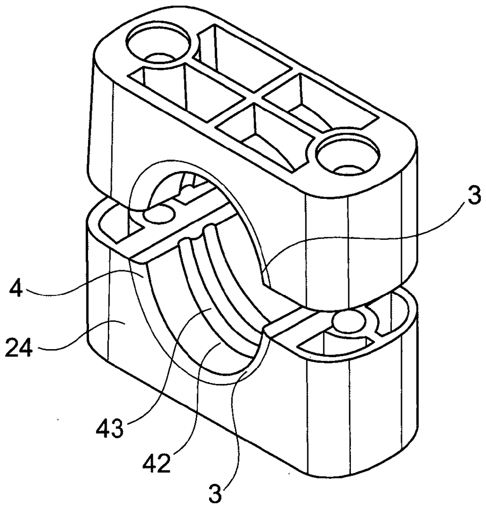 Device for fastening hoses