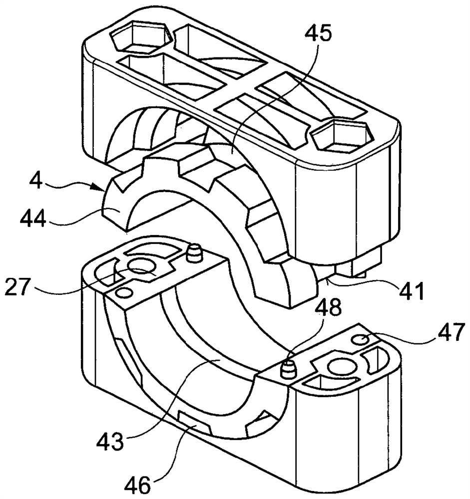 Device for fastening hoses