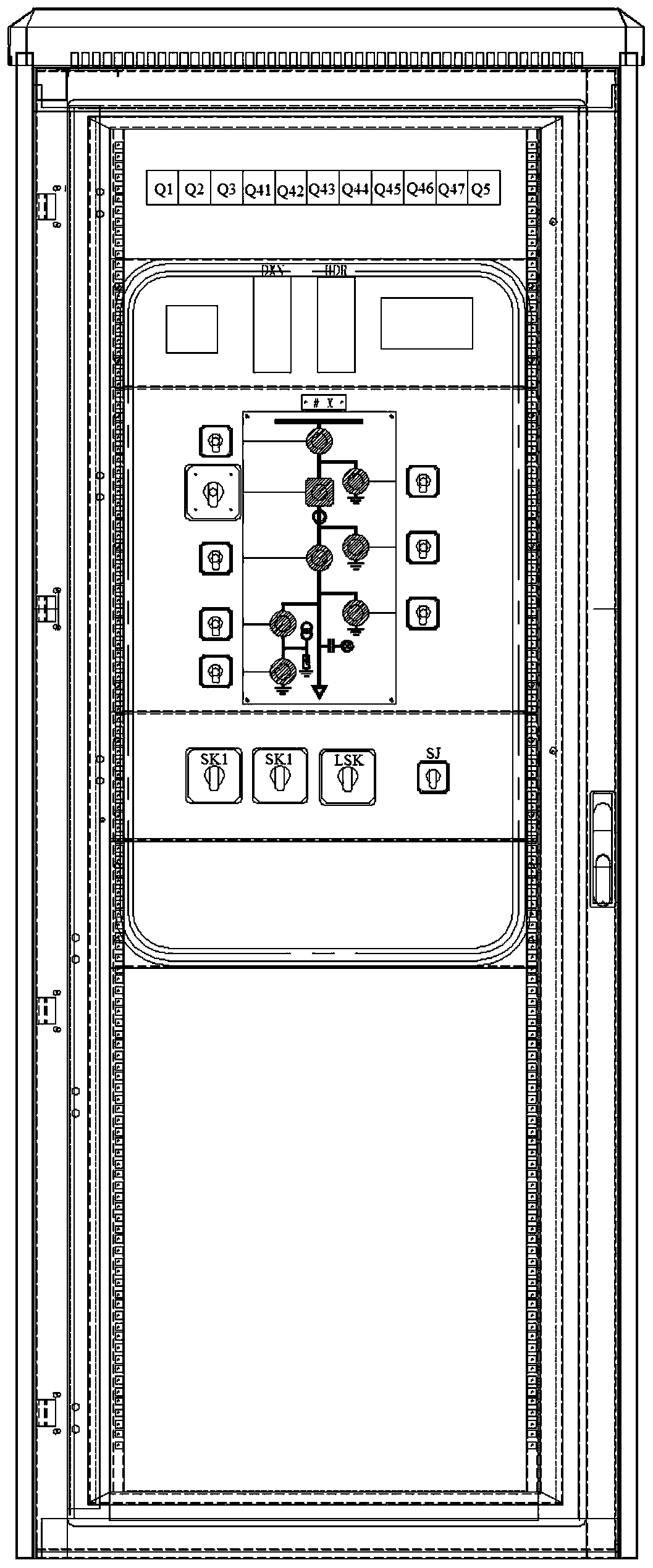 Plane installation structure and installation method of control cabinet in GIS combined electrical apparatus