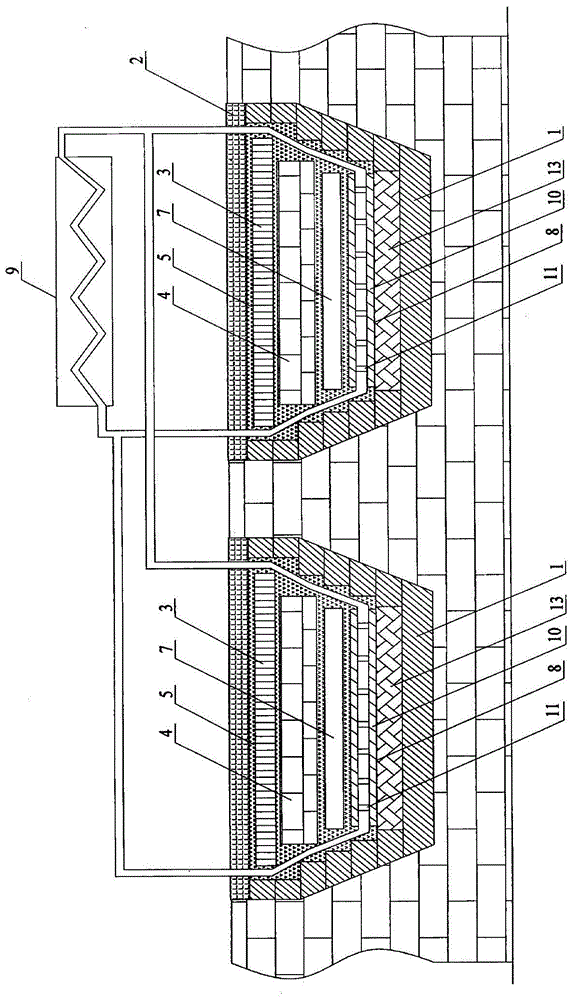 Coke oven top afterheat recovery power generating system based on voltage stabilizing power supply circuit