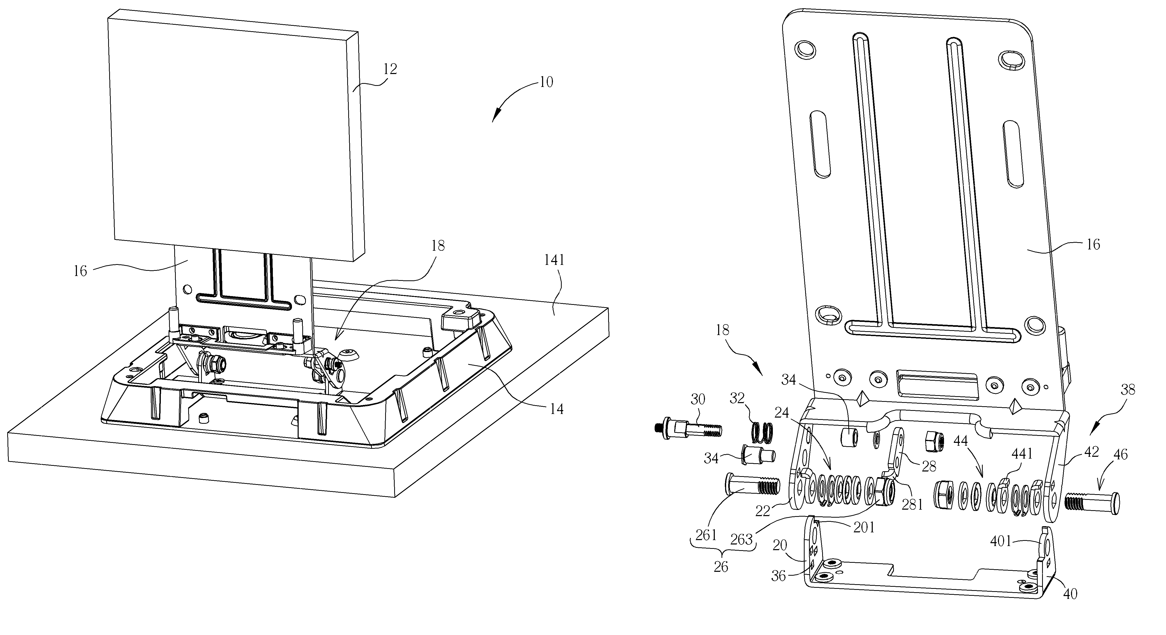 Panel positioning mechanism and display device with different positioning modes