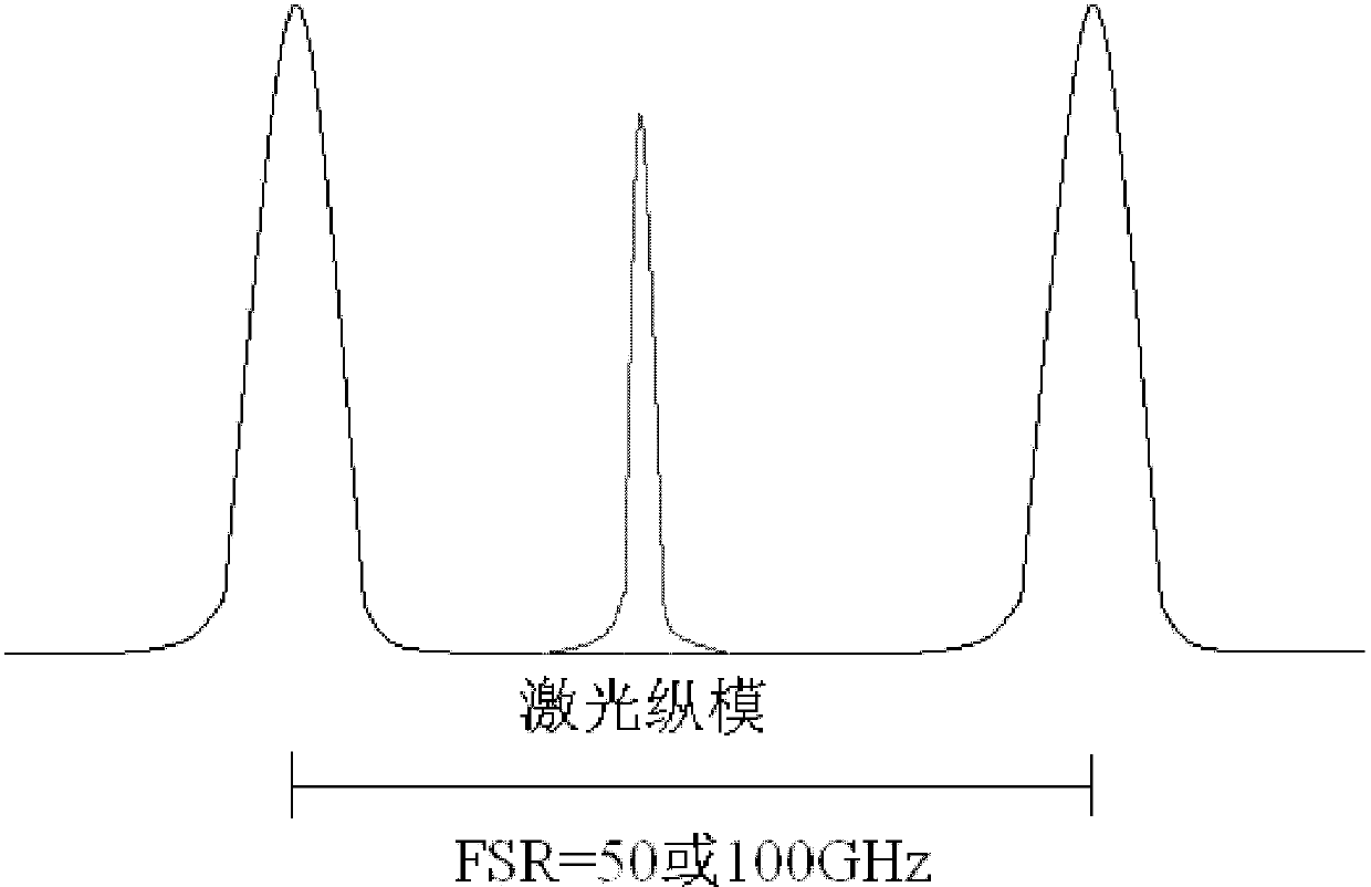 Distribution feedback external cavity narrow line board semi-conductor laser for achieving frequency self-locking