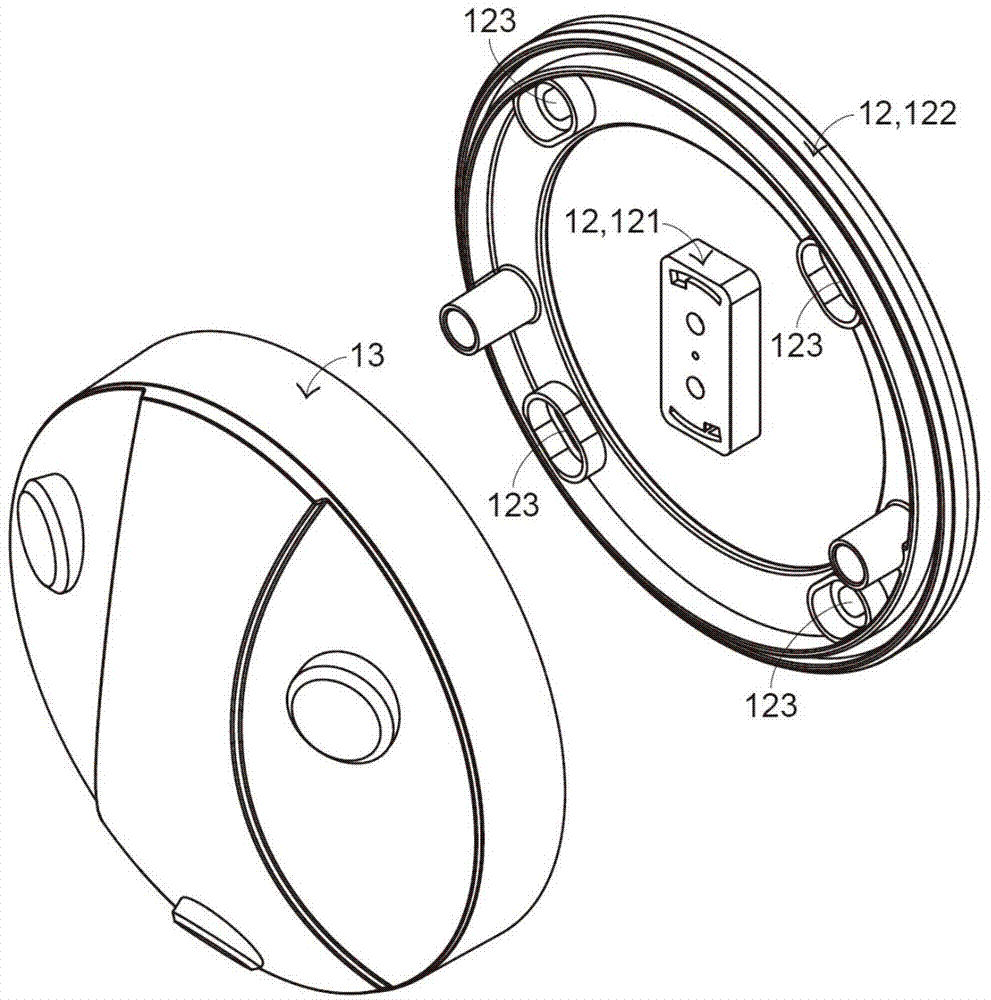 Electric connecting device and lamp using electric connecting device