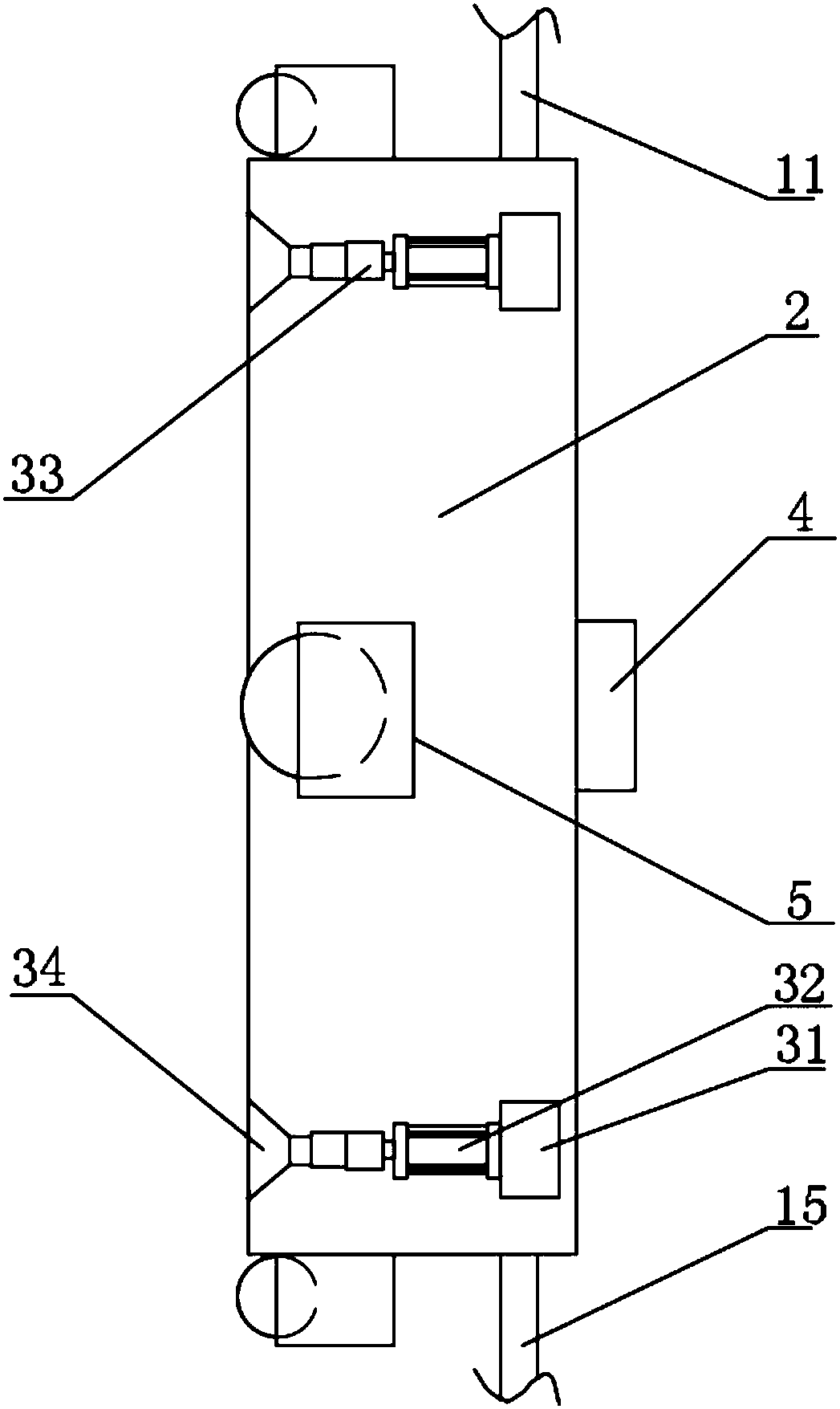 Cleaning device for glass curtain wall