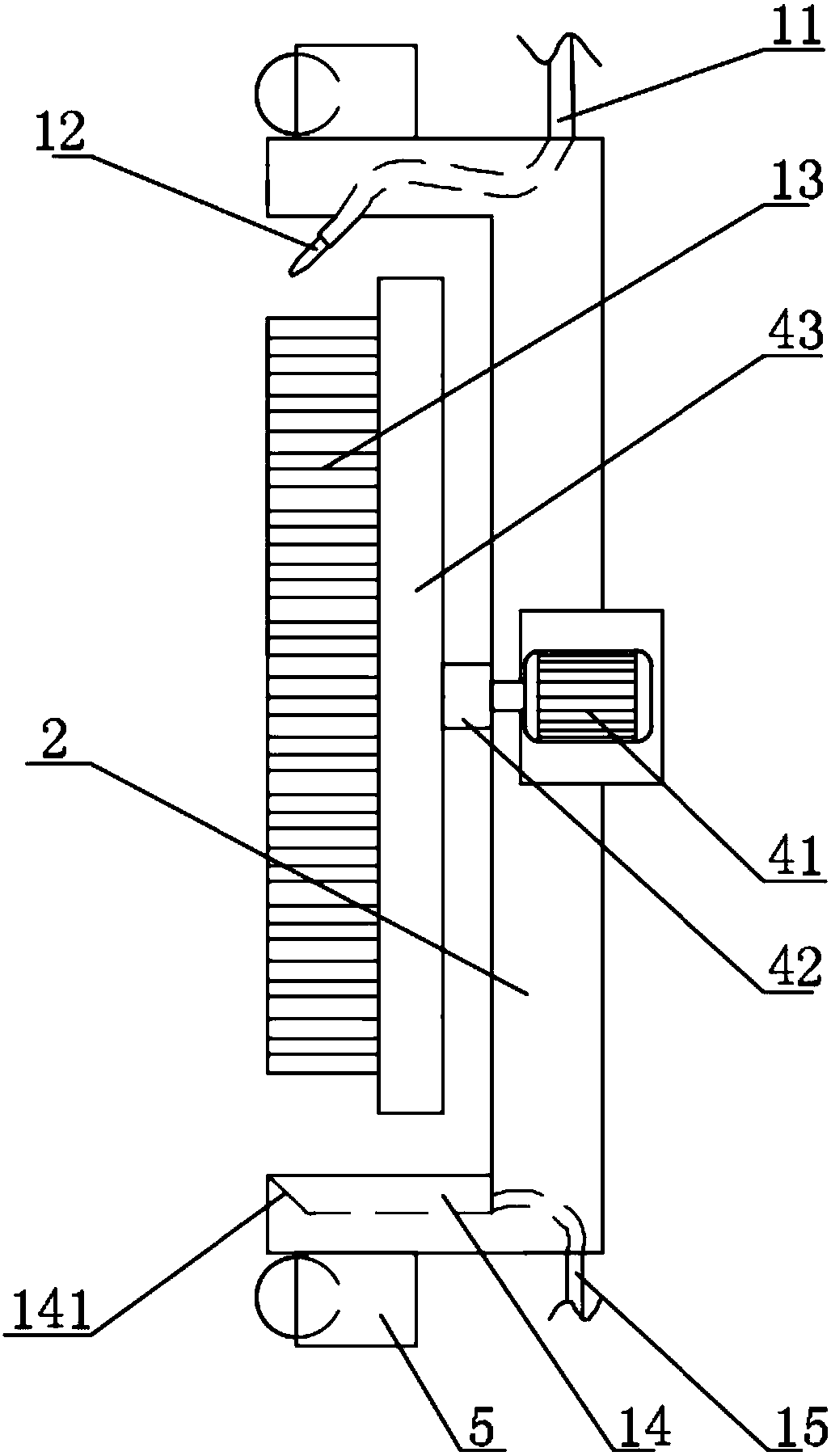 Cleaning device for glass curtain wall