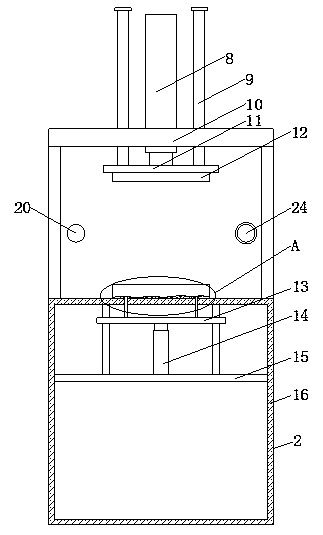 Stamped part stamping device and stamping method