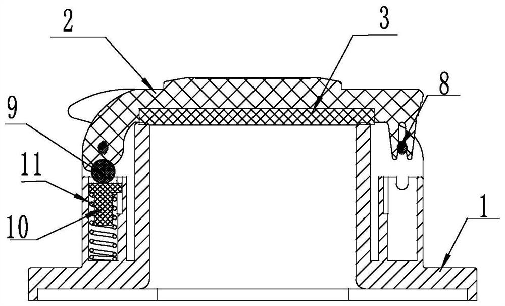 Protective structure of the American standard charging socket cover