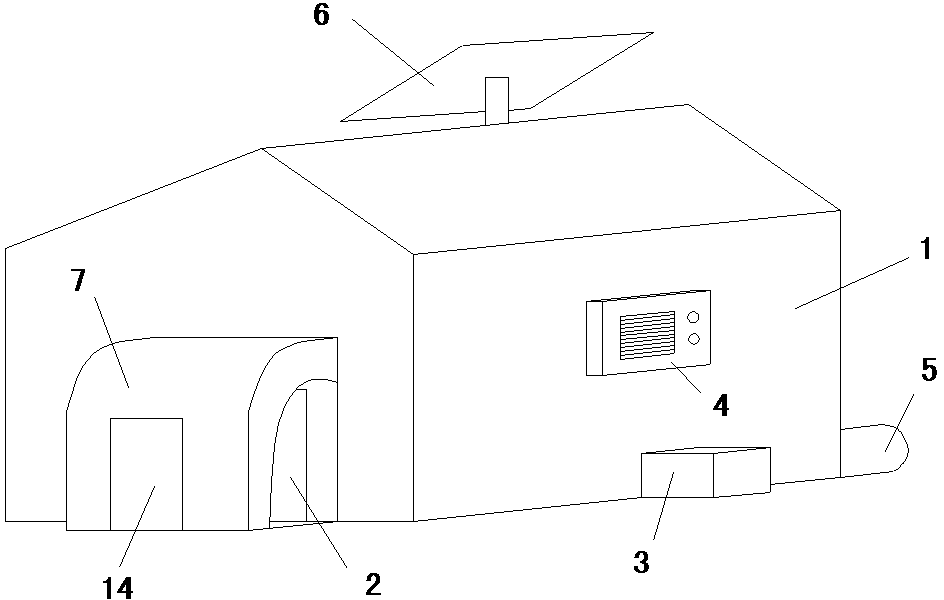 Oxygen enrichment house for rest, reorganization and living of people in high altitude regions