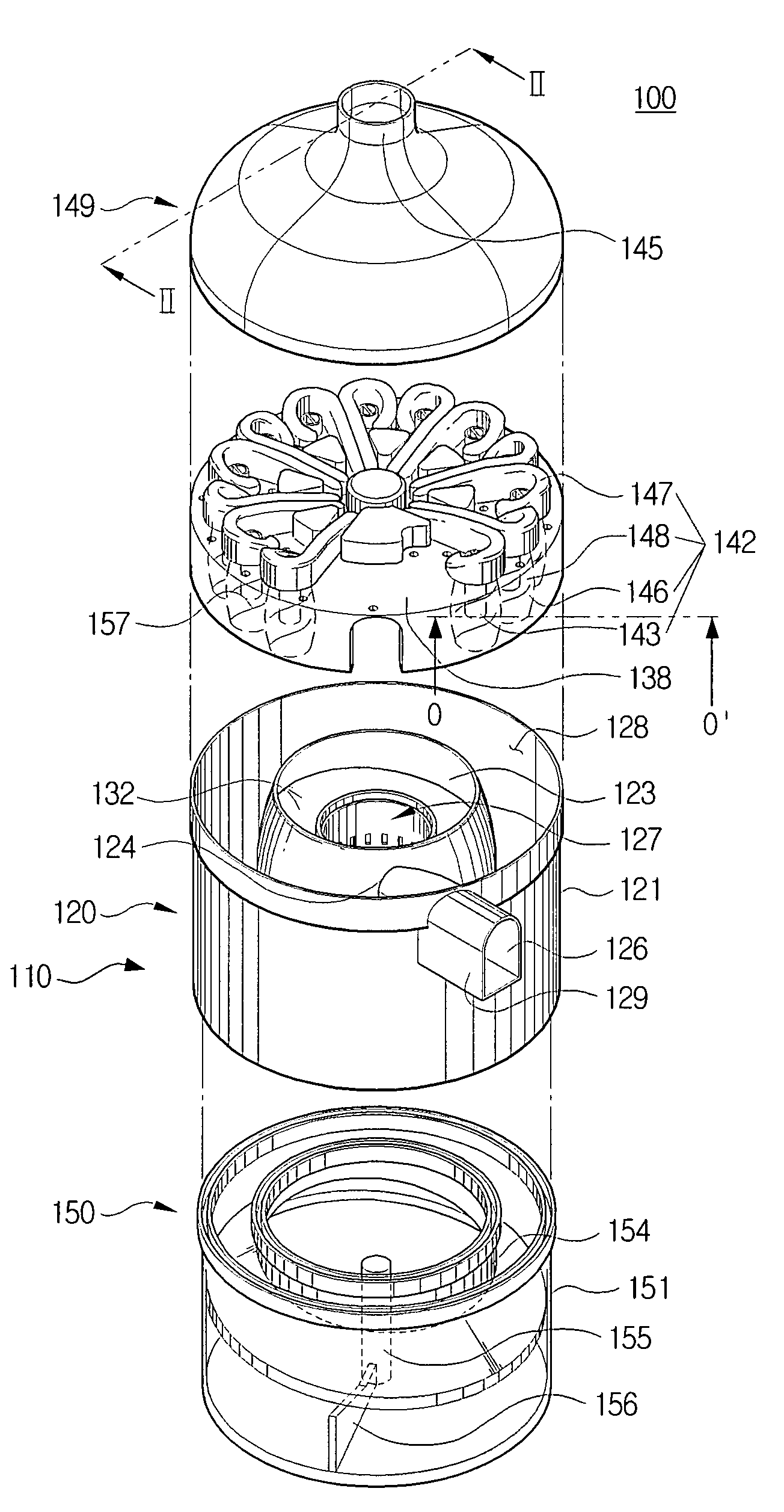 Multi cyclone dust-separating apparatus of vacuum cleaner