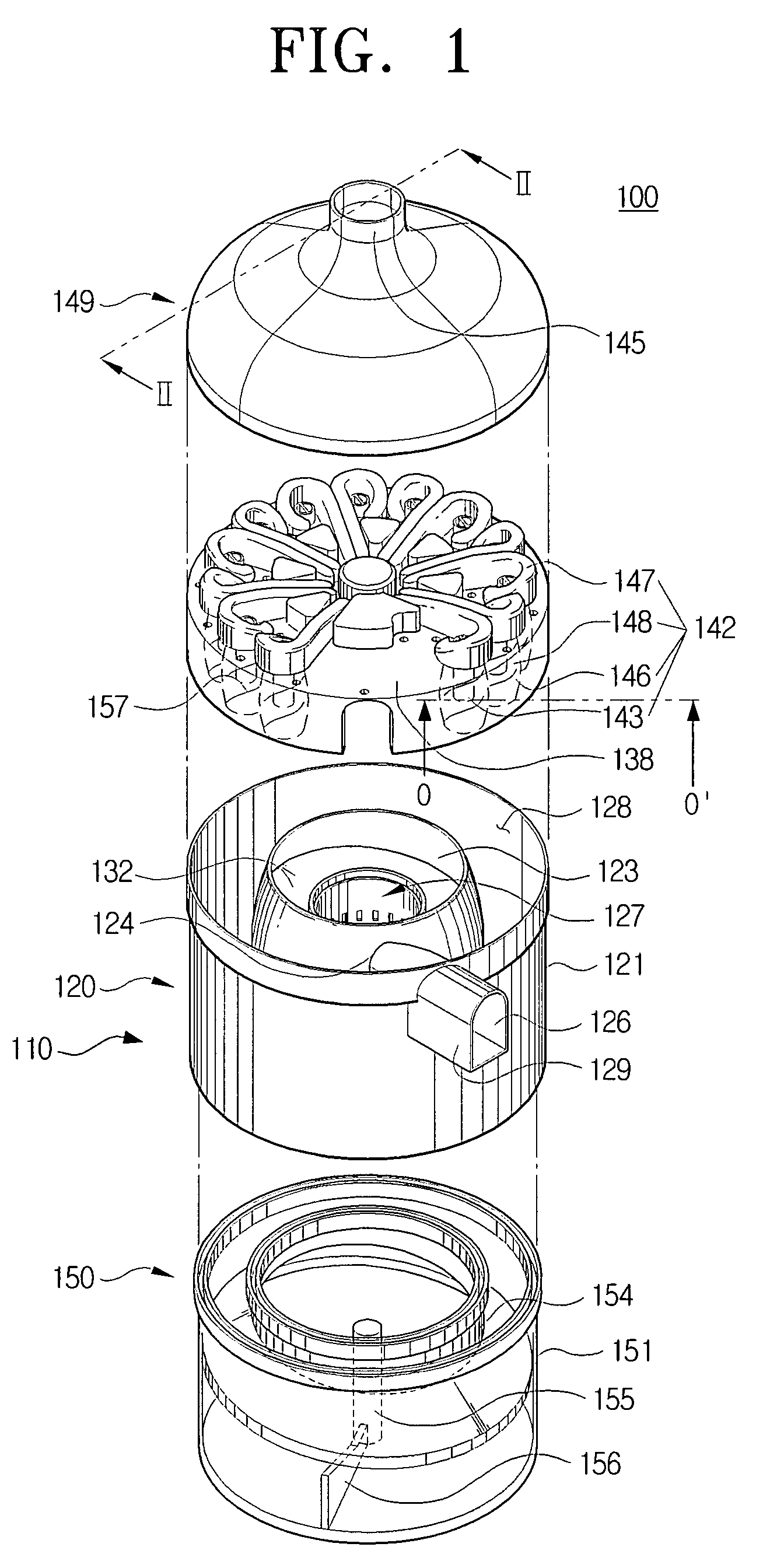 Multi cyclone dust-separating apparatus of vacuum cleaner