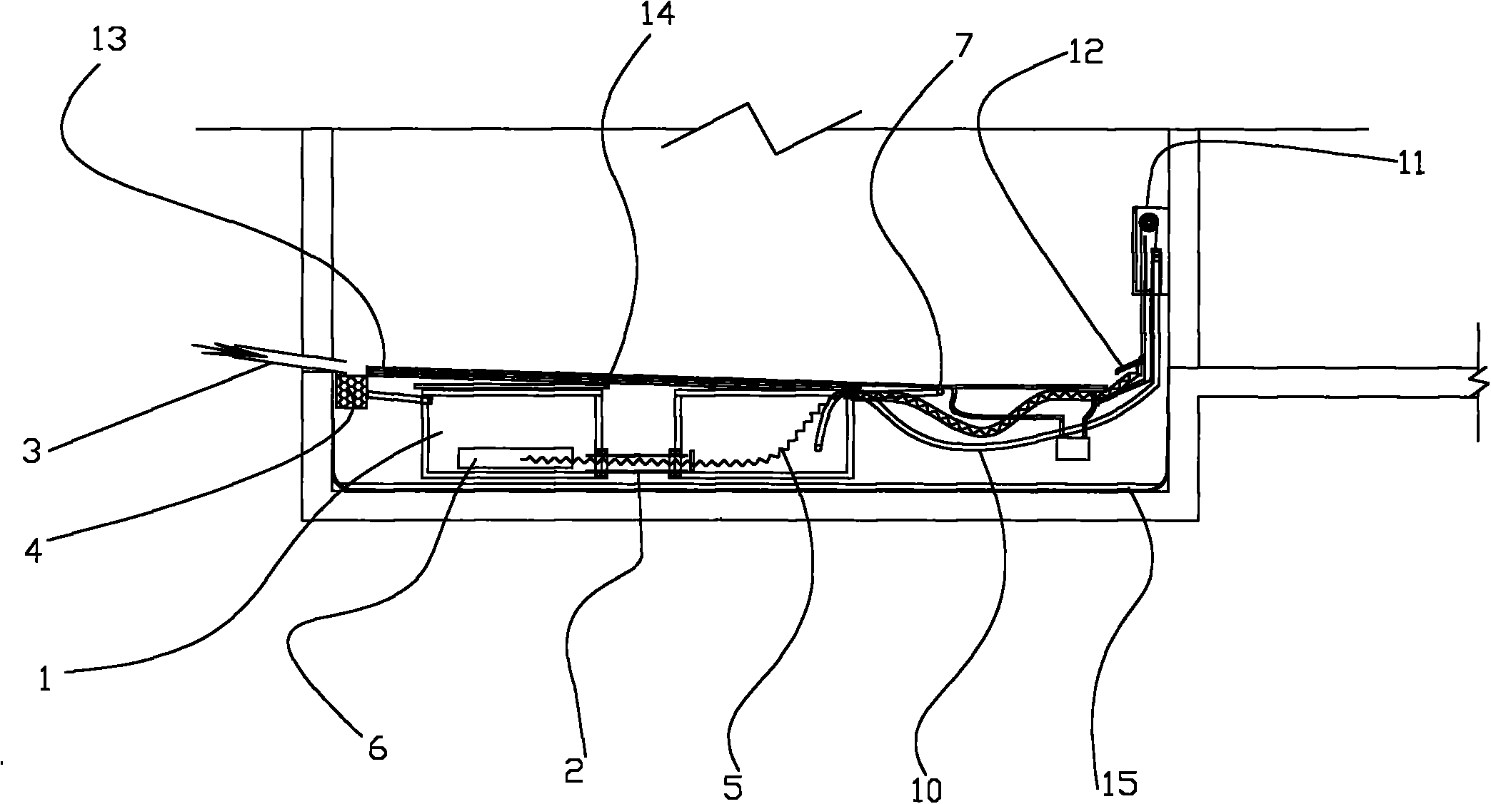 Embedded water storage tank for energy-saving toilet and bath room