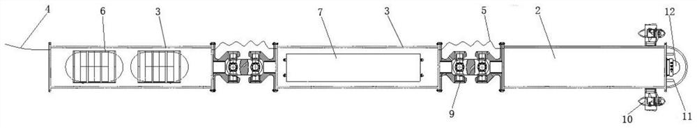 Modularized snakelike underwater robot and use method