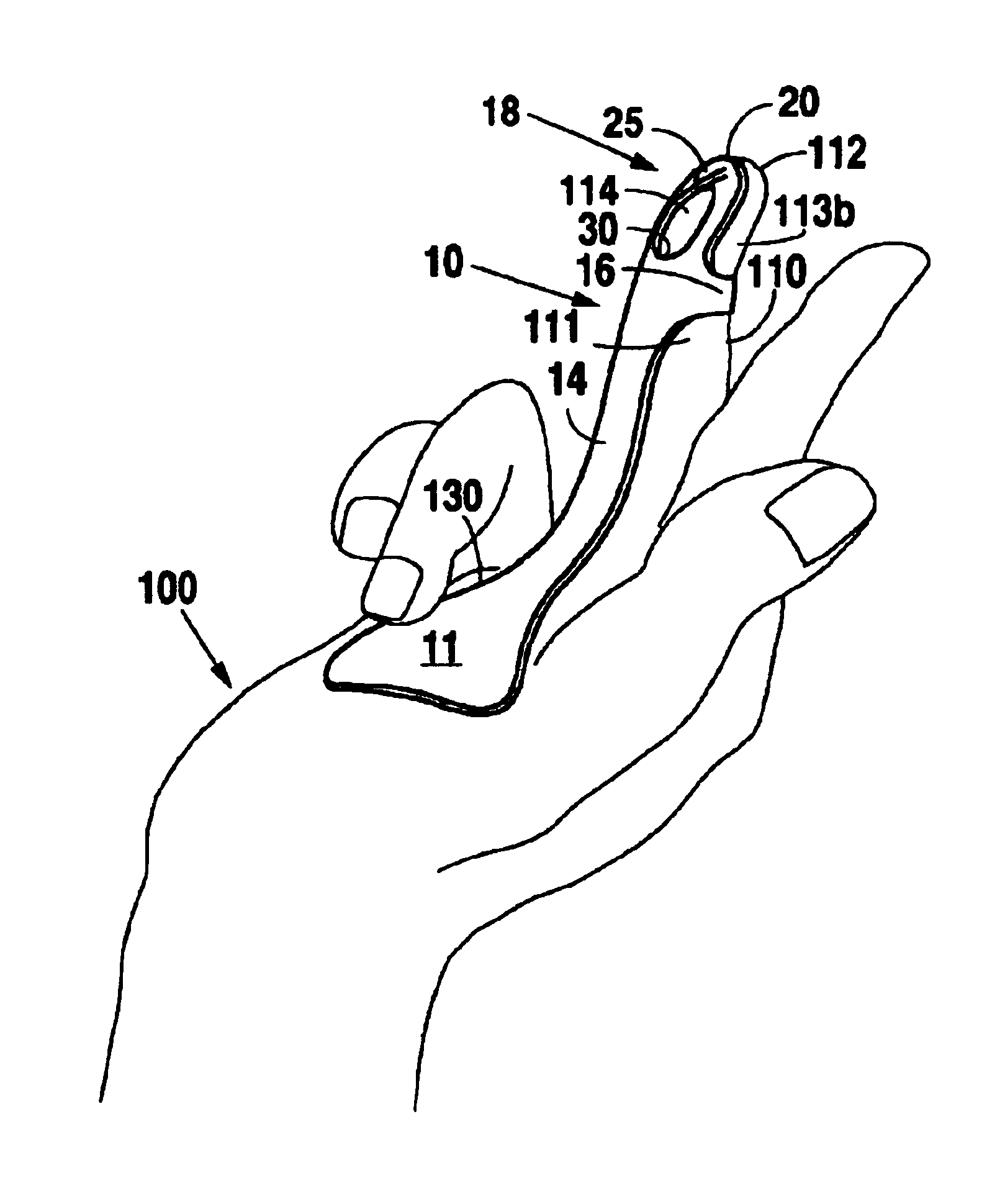 Fingertip device for rupturing amniotic membranes