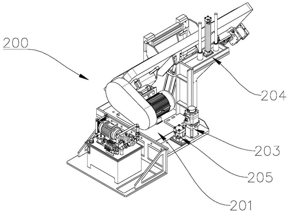 Band sawing machine