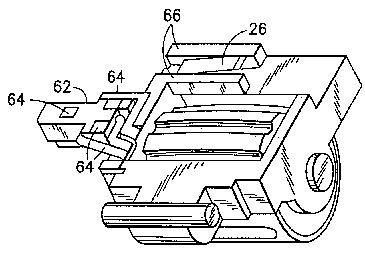 Navigation key for a handset