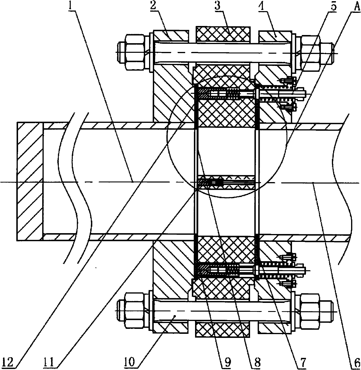 Film-breaking device of electric film-breaking shock tube