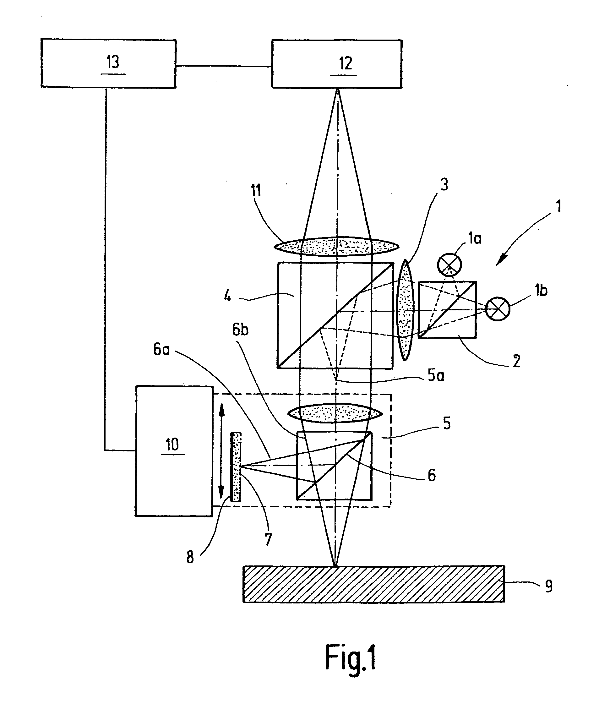 Device and method for a combined interferometry and image-based determination of geometry, especially for use in micro system engineering