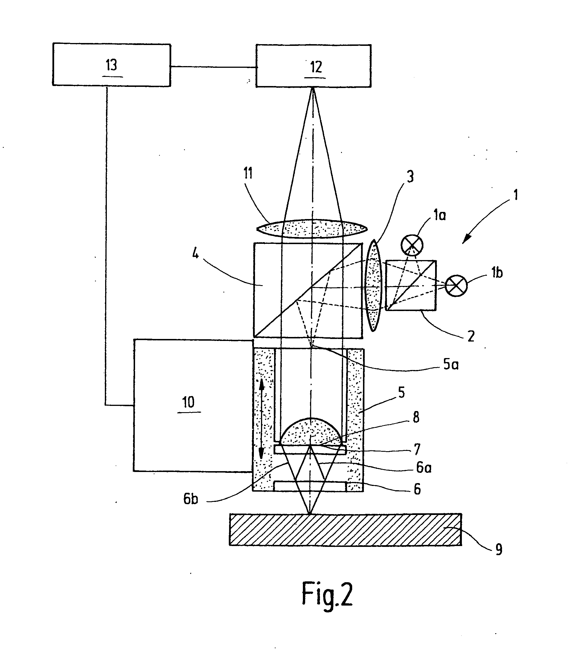 Device and method for a combined interferometry and image-based determination of geometry, especially for use in micro system engineering