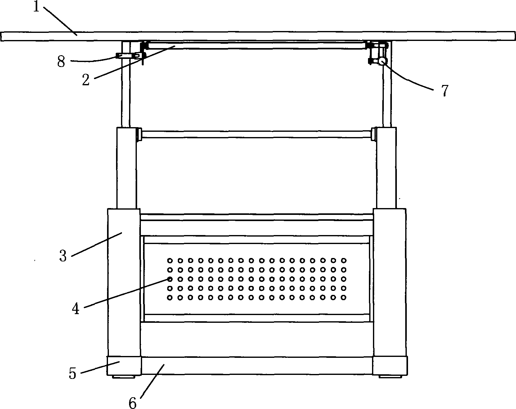 Table with lifting device