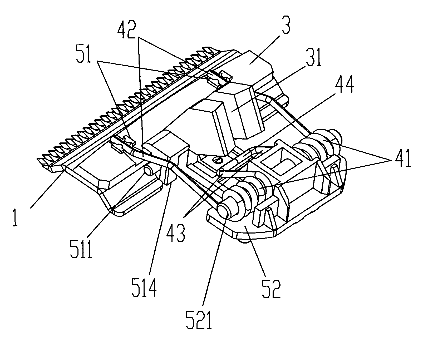 Blade driving assembly for an adjustable hair clipper