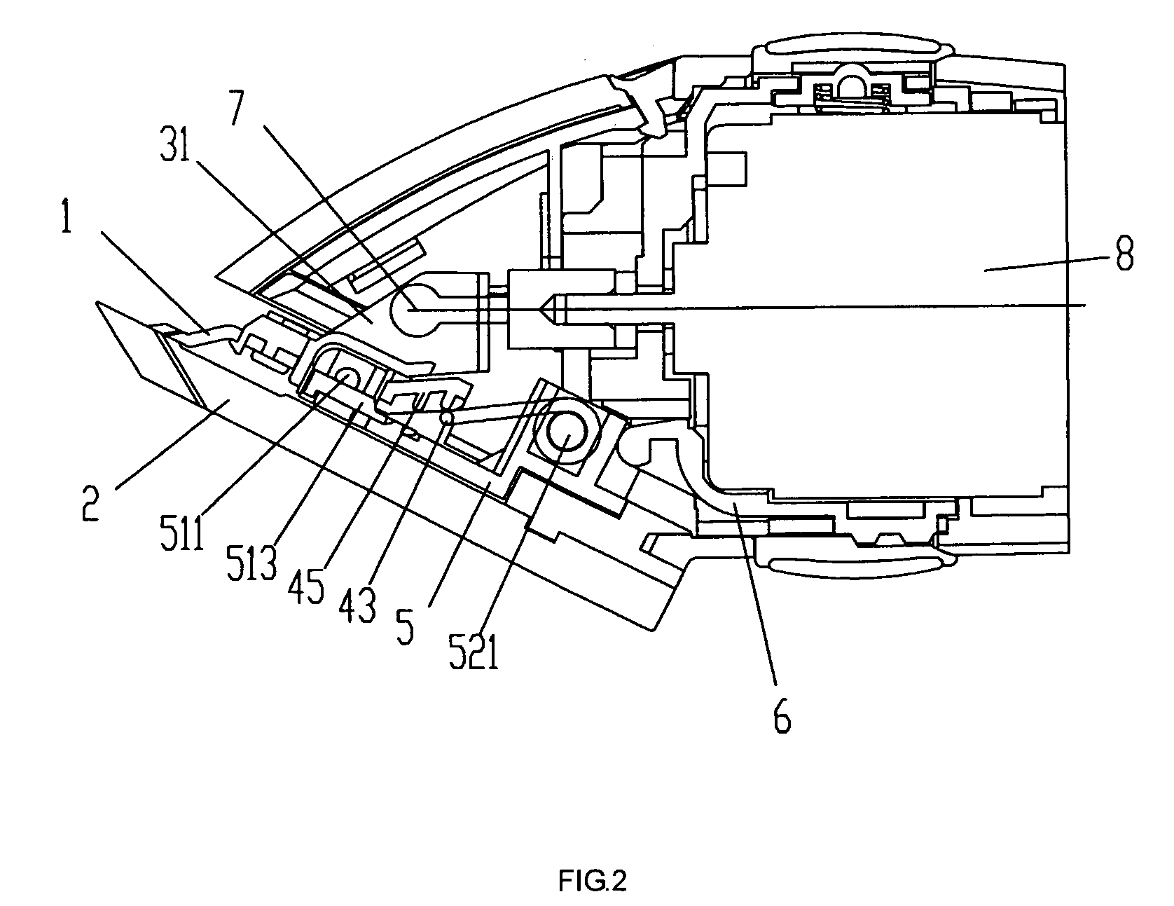 Blade driving assembly for an adjustable hair clipper