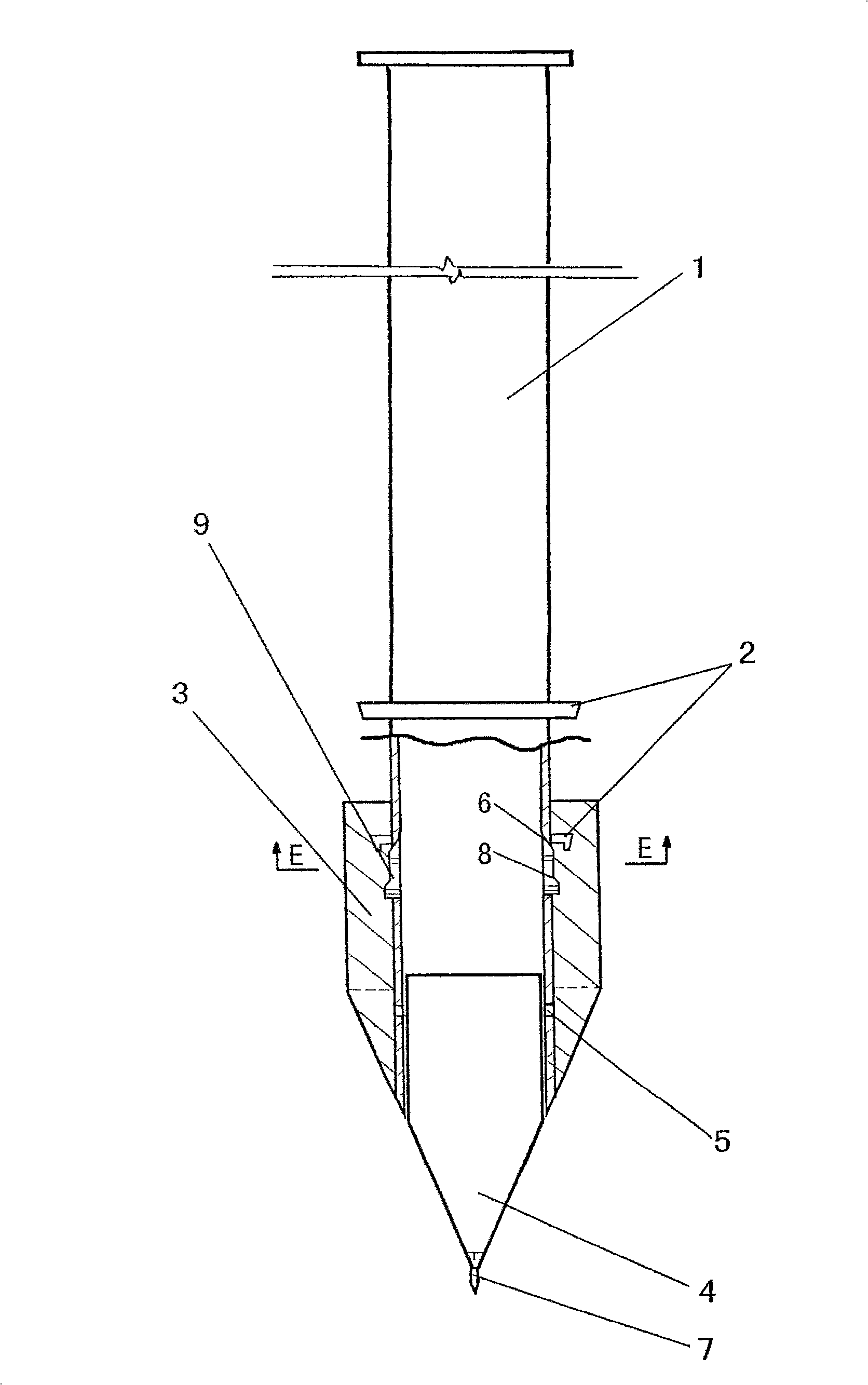 Pile-formation sunken tube