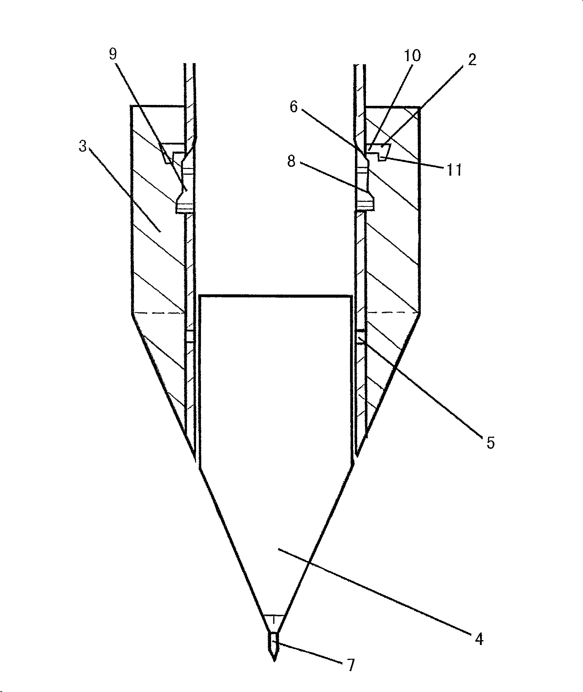 Pile-formation sunken tube