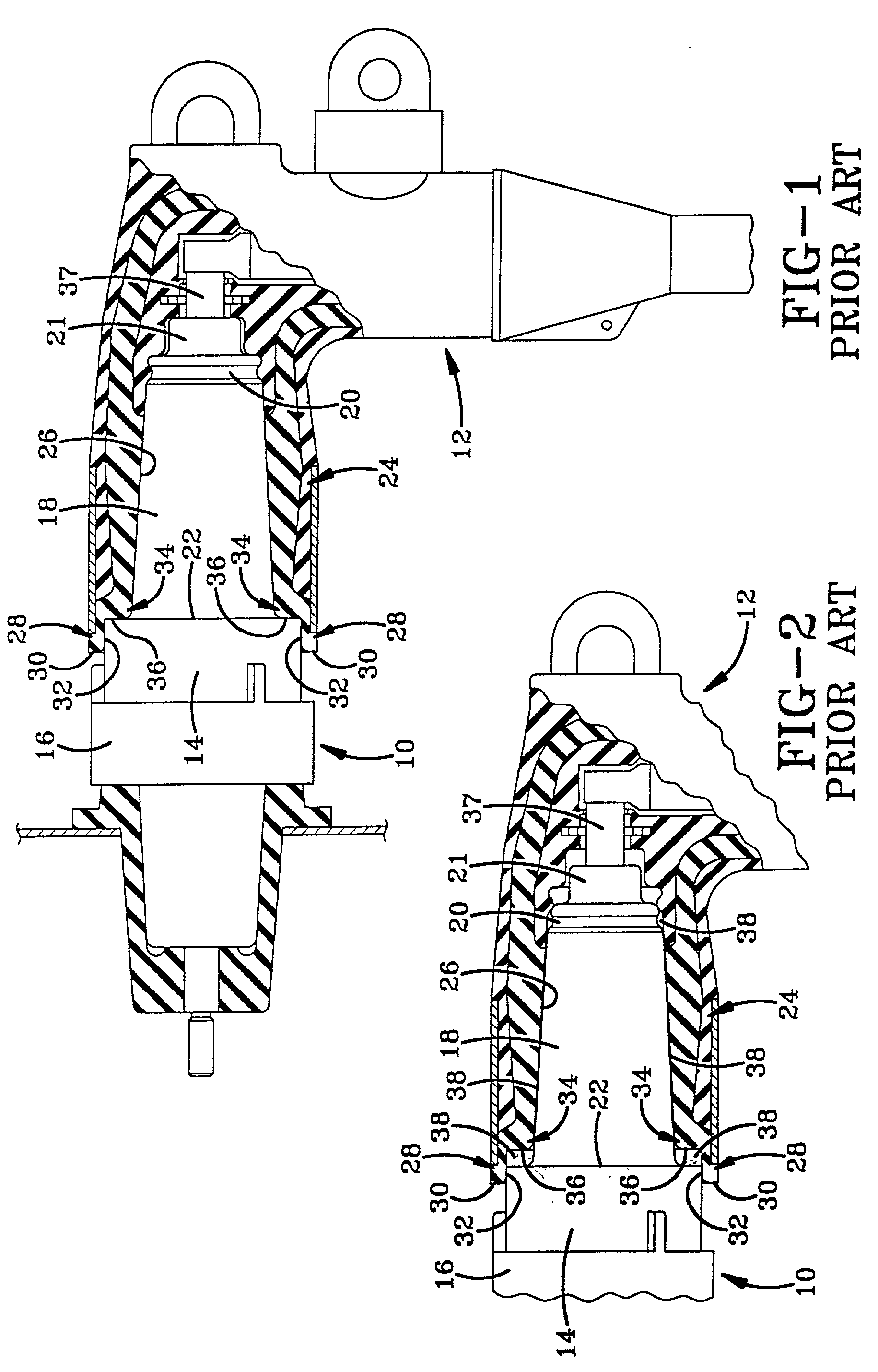 Anti-flashover ring for a bushing insert