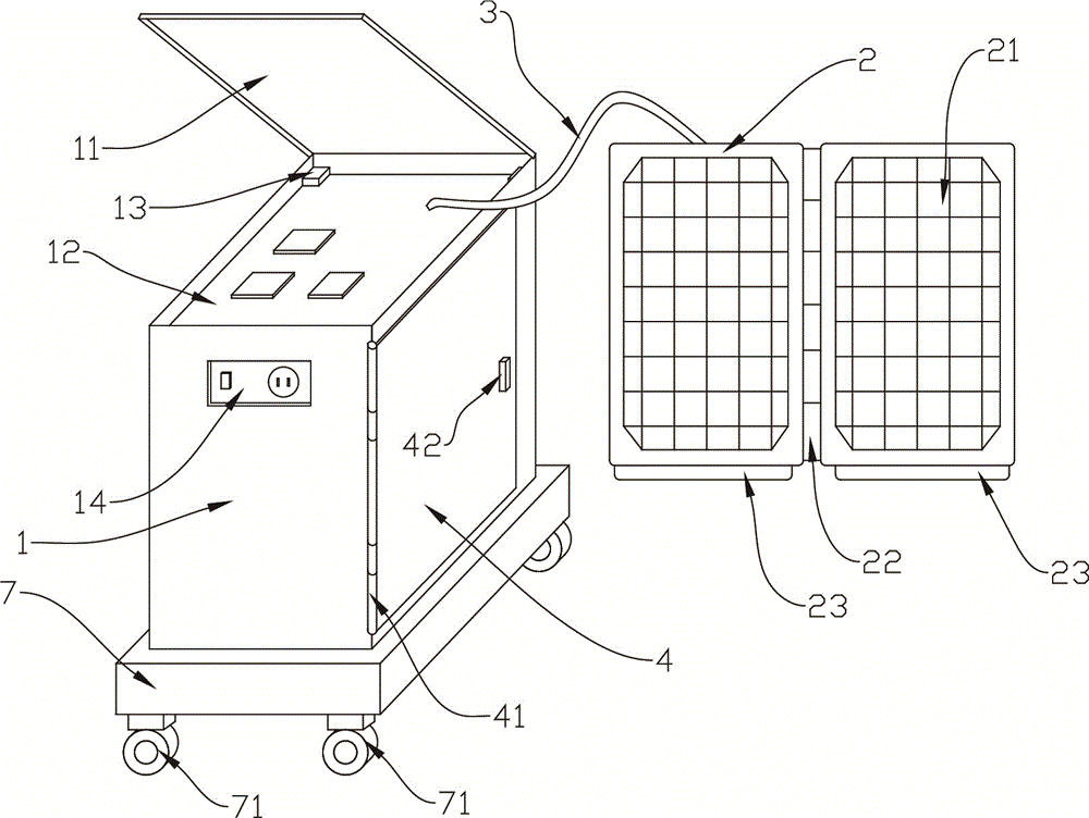 Removable solar emergency power supply