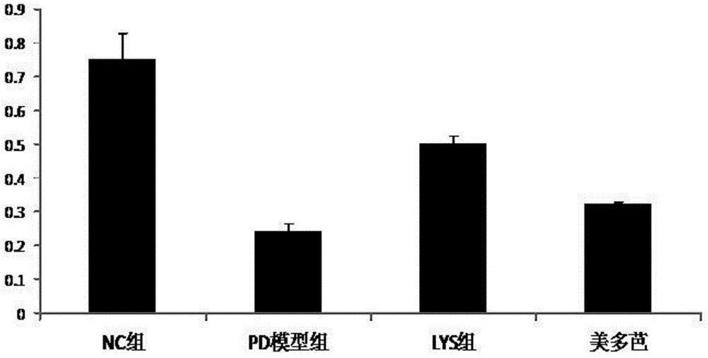 Application of chlorogenic acid in preparation of medicines for treating parkinson disease