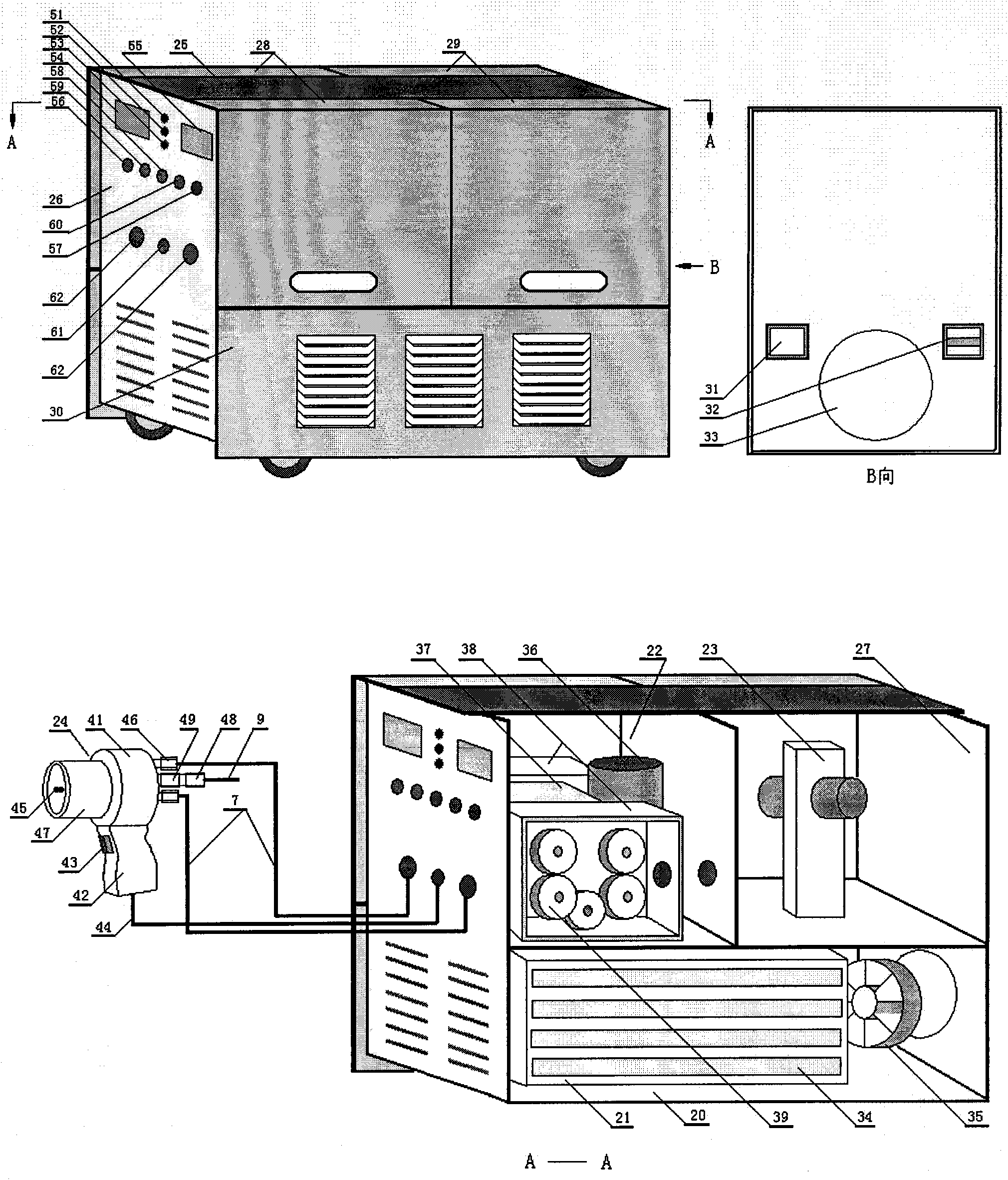 Integral push-wire-type electric arc spraying equipment