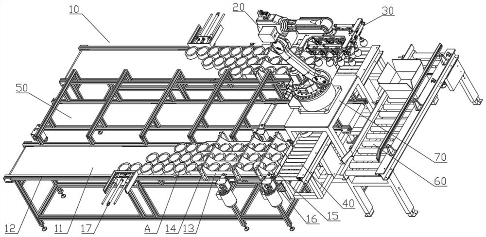 Carrying and boxing processing system for spherical products