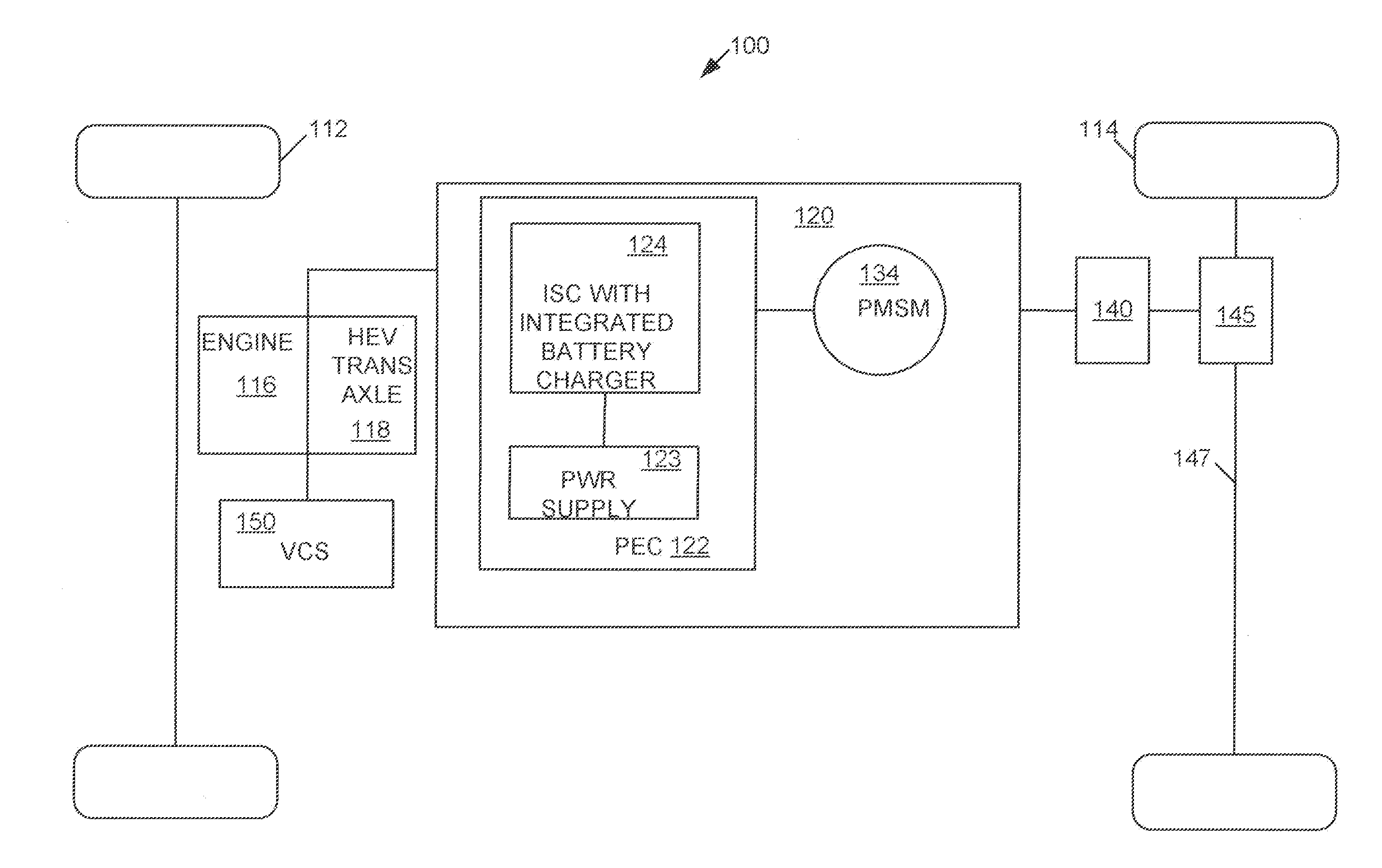 Variable Voltage Converter (VVC) with Integrated Battery Charger