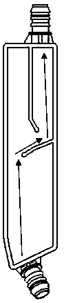 Oil-gas separation device which is arranged outside automobile fuel tank