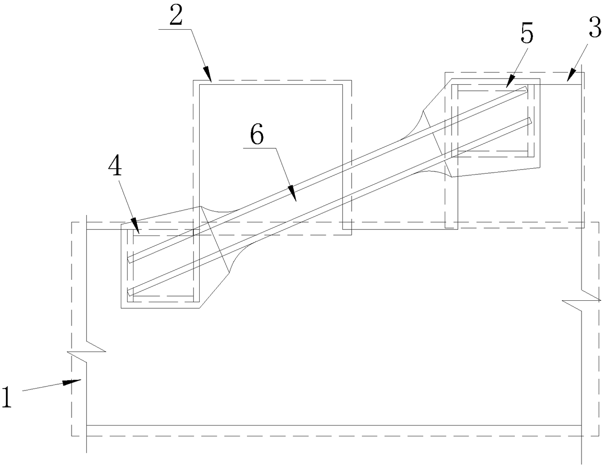 Self-balancing structure for bend shear test in plane of steel plate concrete wall, and manufacturing method of structure