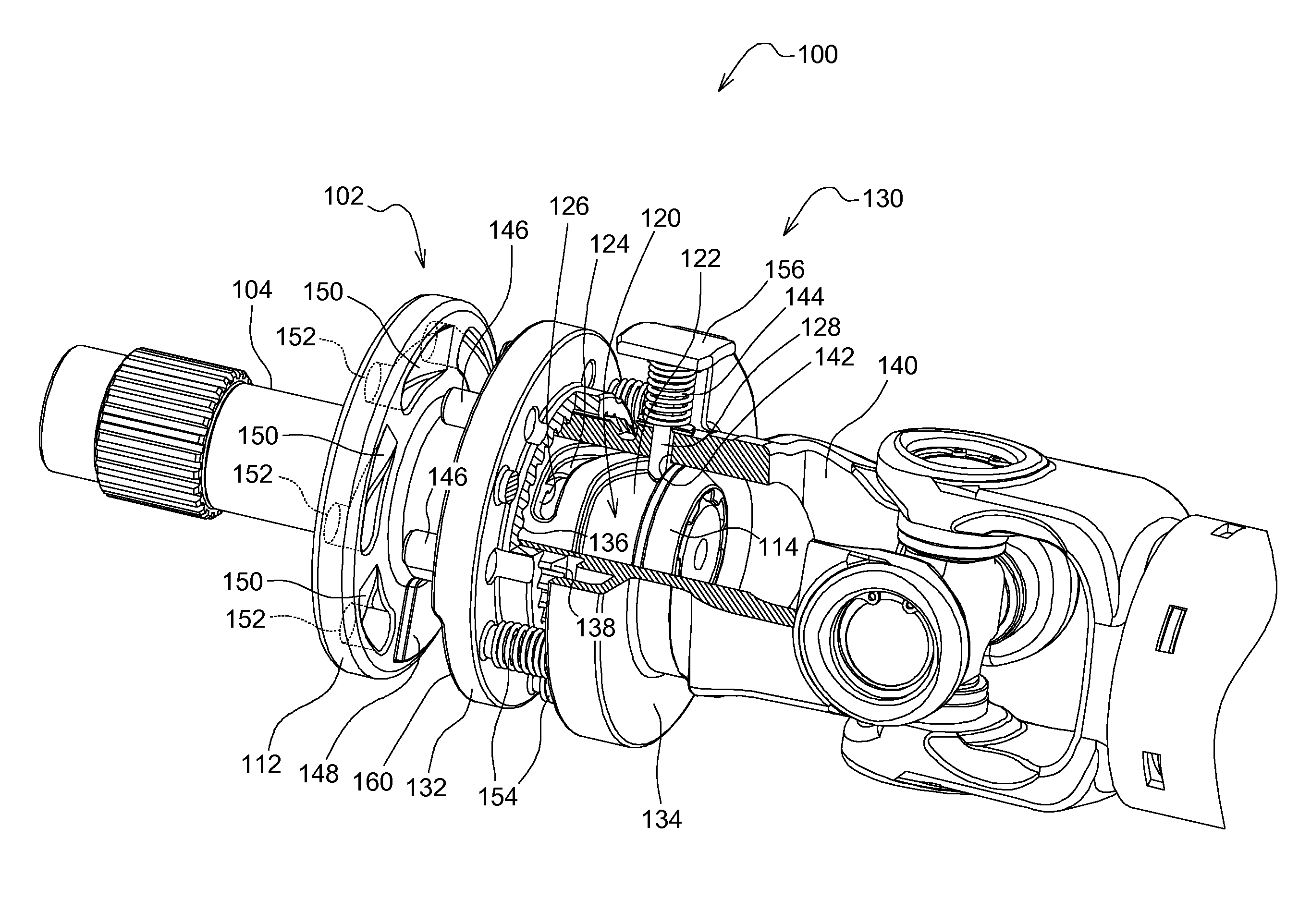 Self-aligning driveshaft coupler