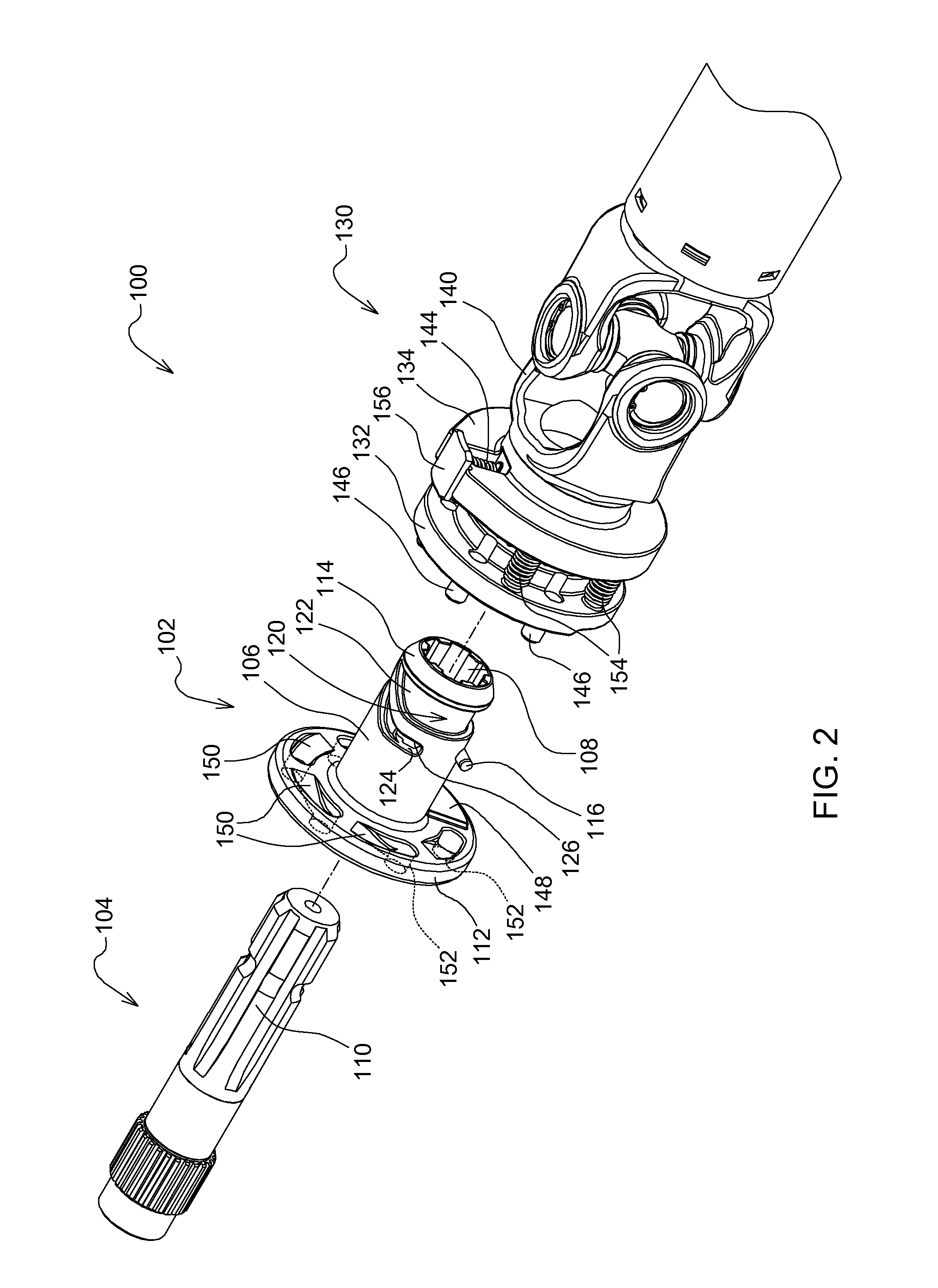 Self-aligning driveshaft coupler