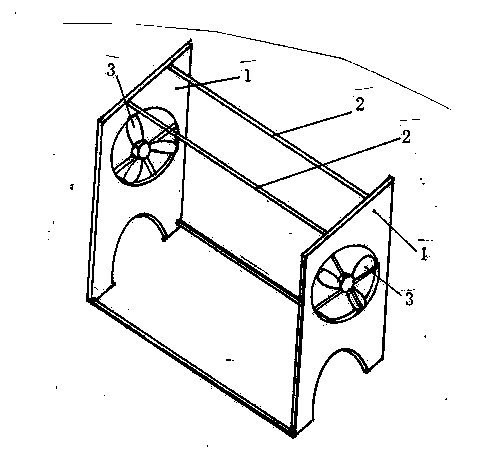 Clothes airing support with electric fans