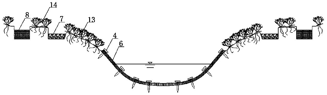 Ecological blanket laying method for in-situ remediation of heavily-polluted riverway