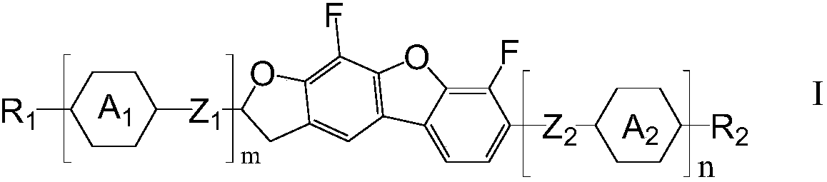 Liquid crystal composition comprising dibenzo-difurans and application of liquid crystal composition