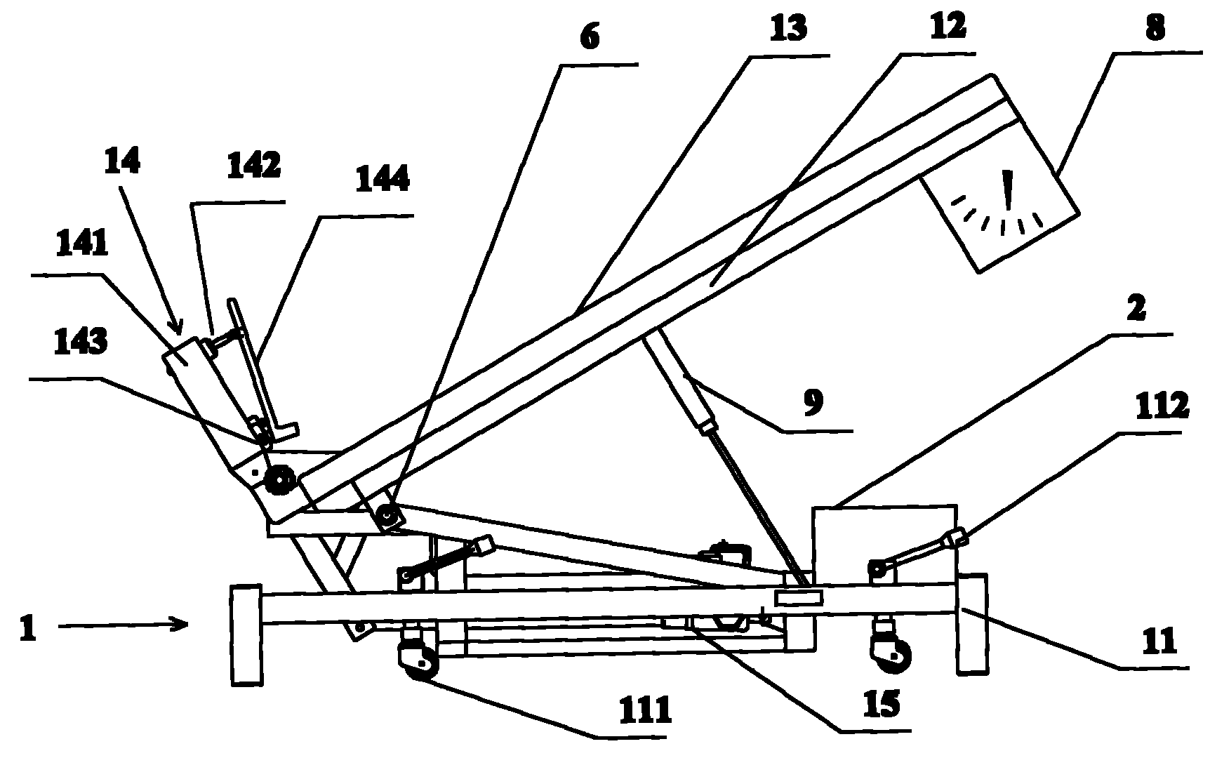 Weight-reducing type static balance training test device