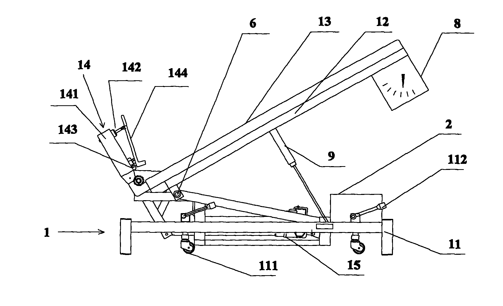 Weight-reducing type static balance training test device