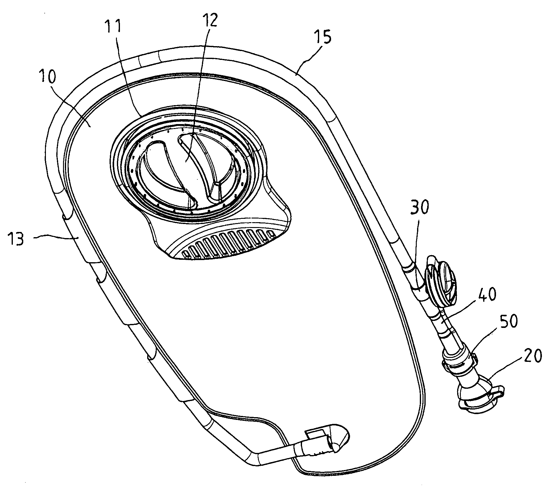 Intake structure of water bag