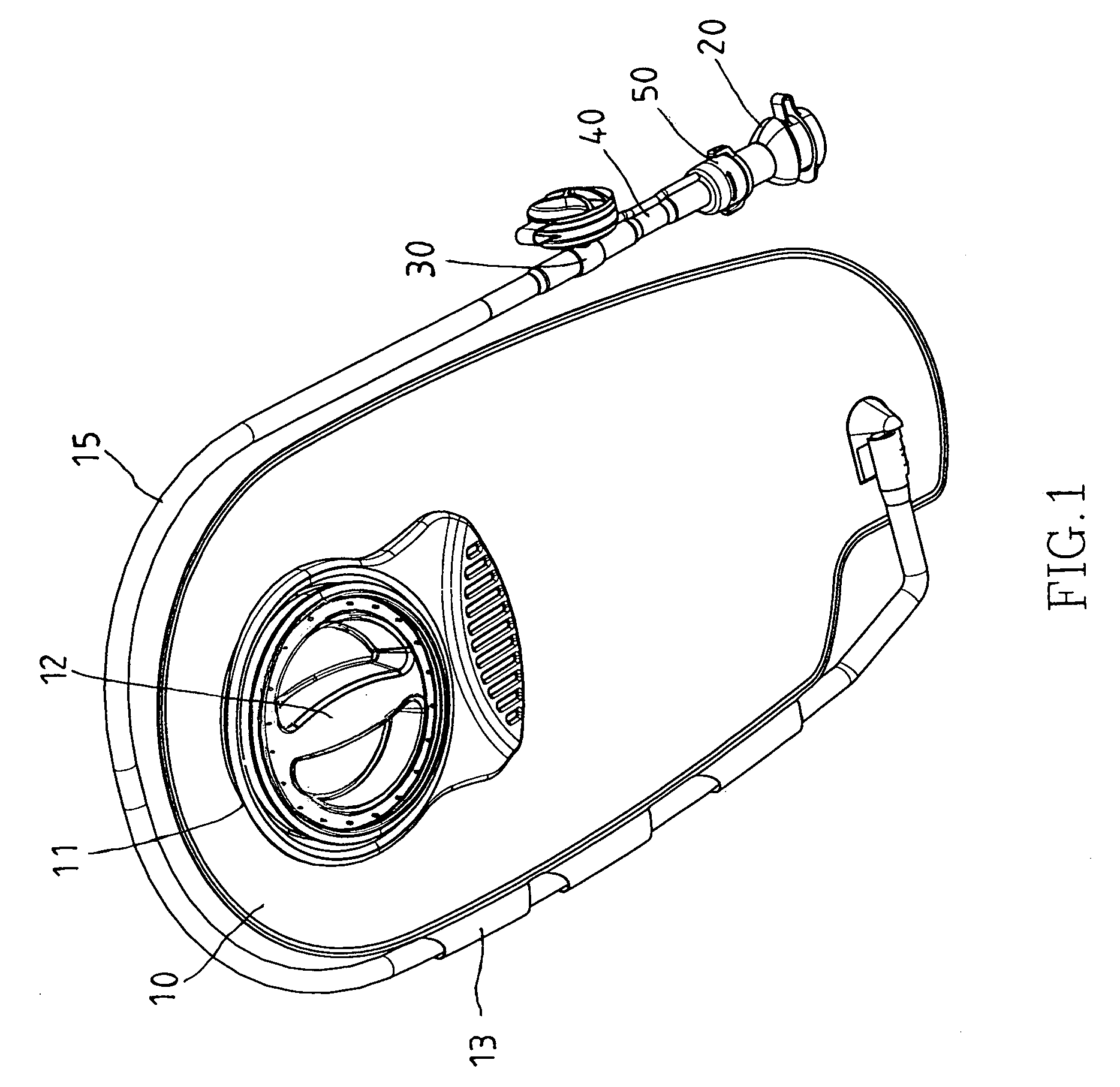 Intake structure of water bag