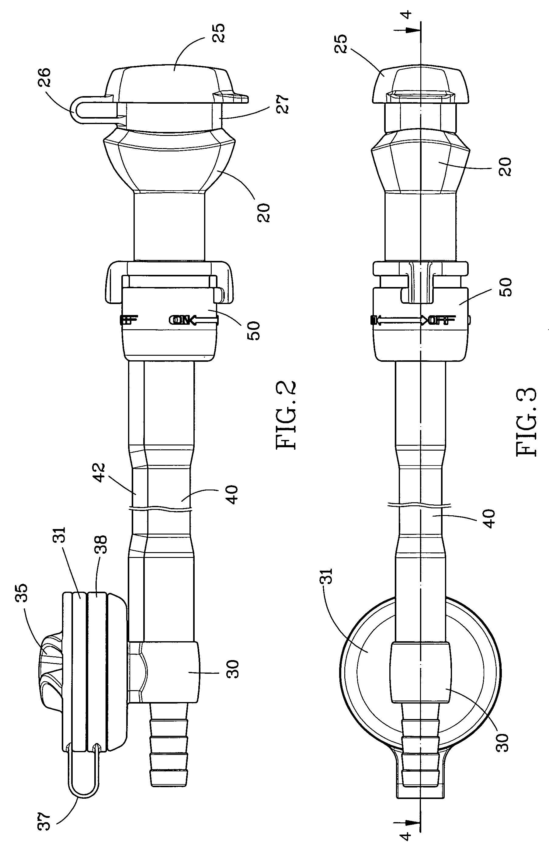 Intake structure of water bag