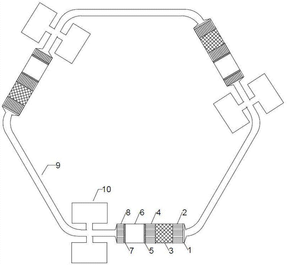 Acoustic power multi-stage amplification traveling-wave thermoacoustic engine system