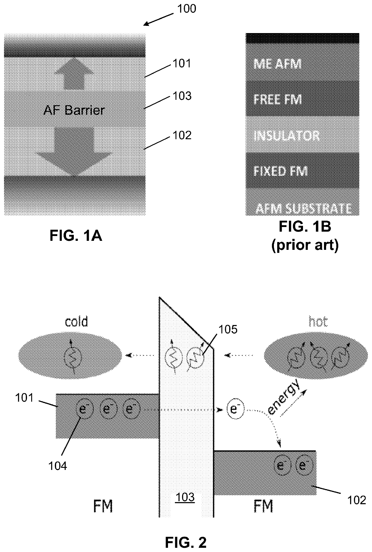 Magnetic tunneling junctions with a magnetic barrier