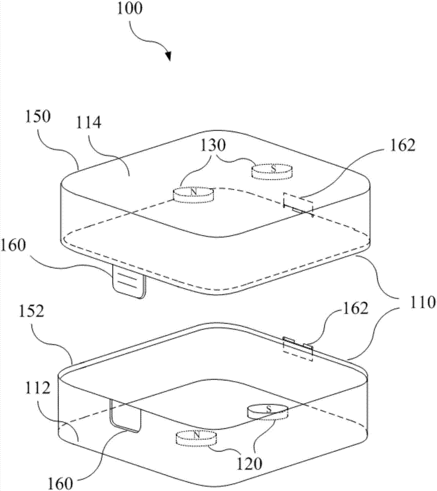 Magnetic attraction type combined device