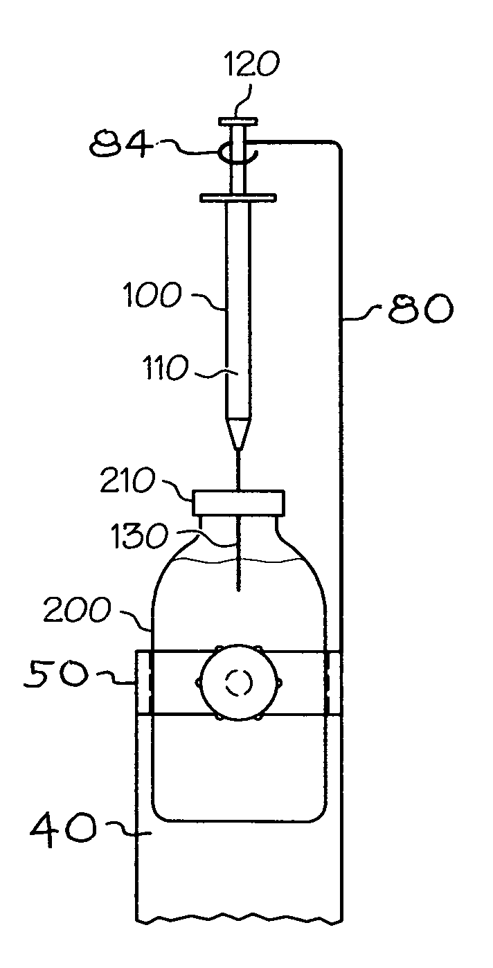 One hand syringe filling device