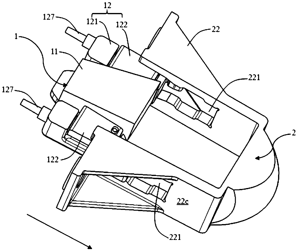 Car lamp optical element assembly, car lamp and car